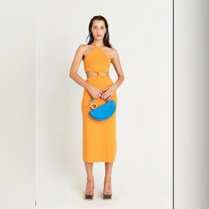 Bnwt Cult Gaia Cameron Knit Dress marigold size xs